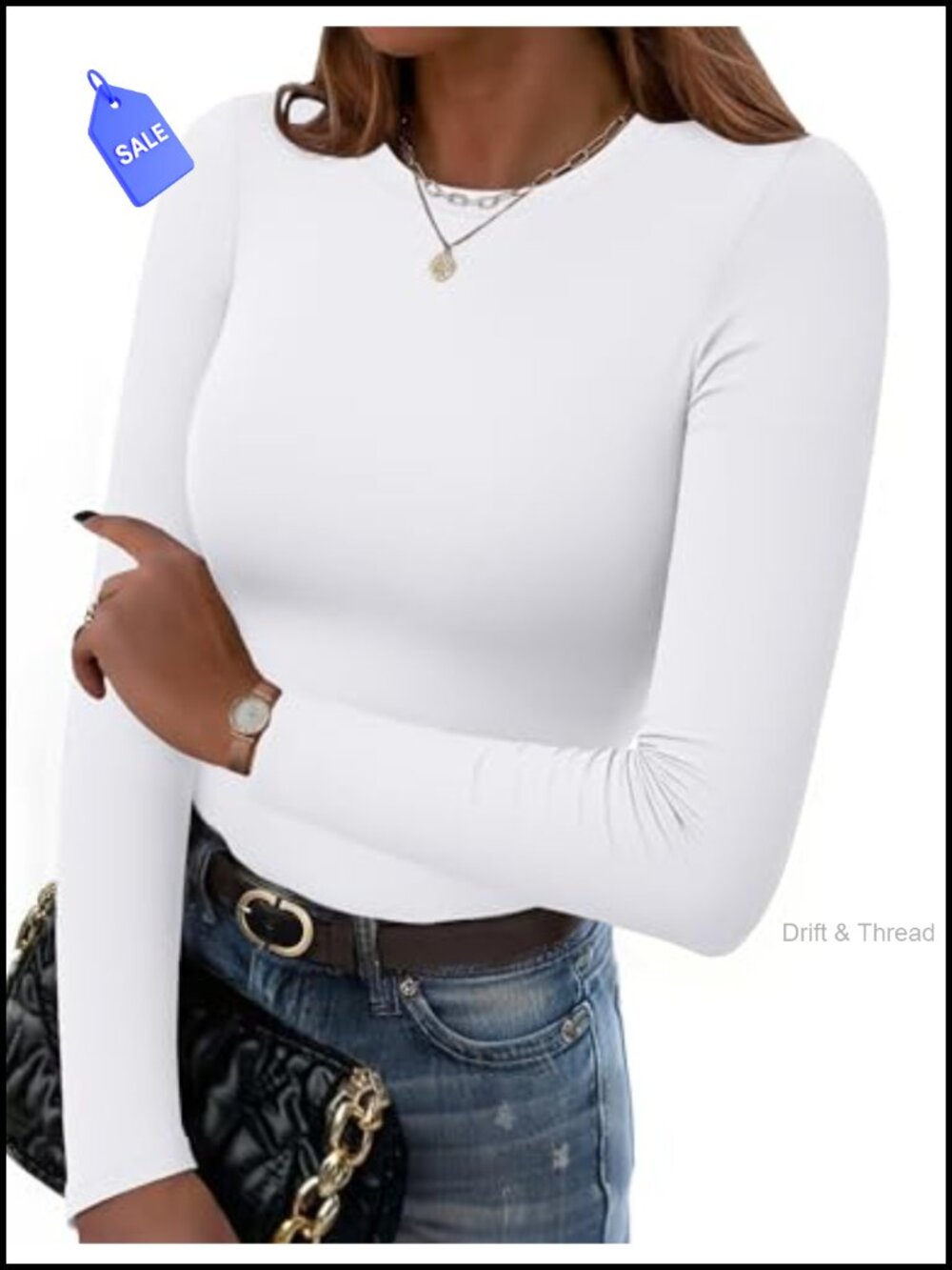Slim Fit Long Sleeve Crewneck Basic Tee